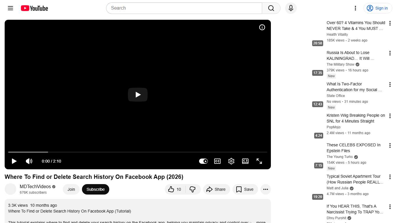 Where To Find or Delete Search History On Facebook App (2026) - YouTube